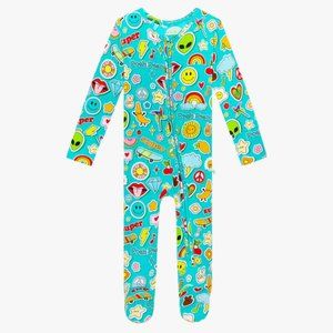 NEW Posh Peanut Sticker Medley Footie Zippered One Piece newborn bamboo luxe 90s
